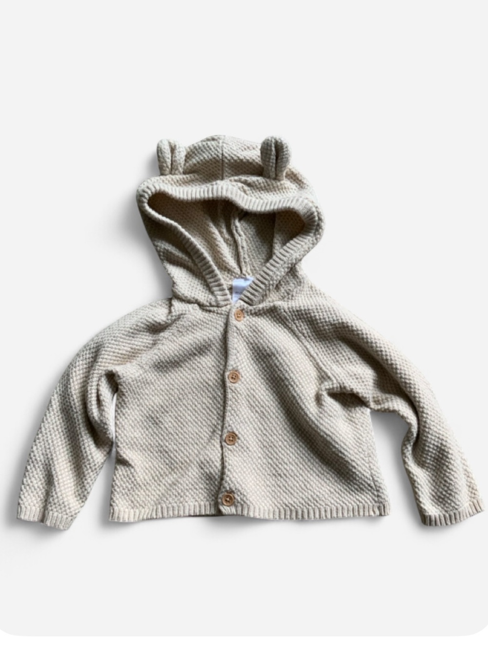 Modern Moments Tan Hooded Button Up Sweater Baby 12M